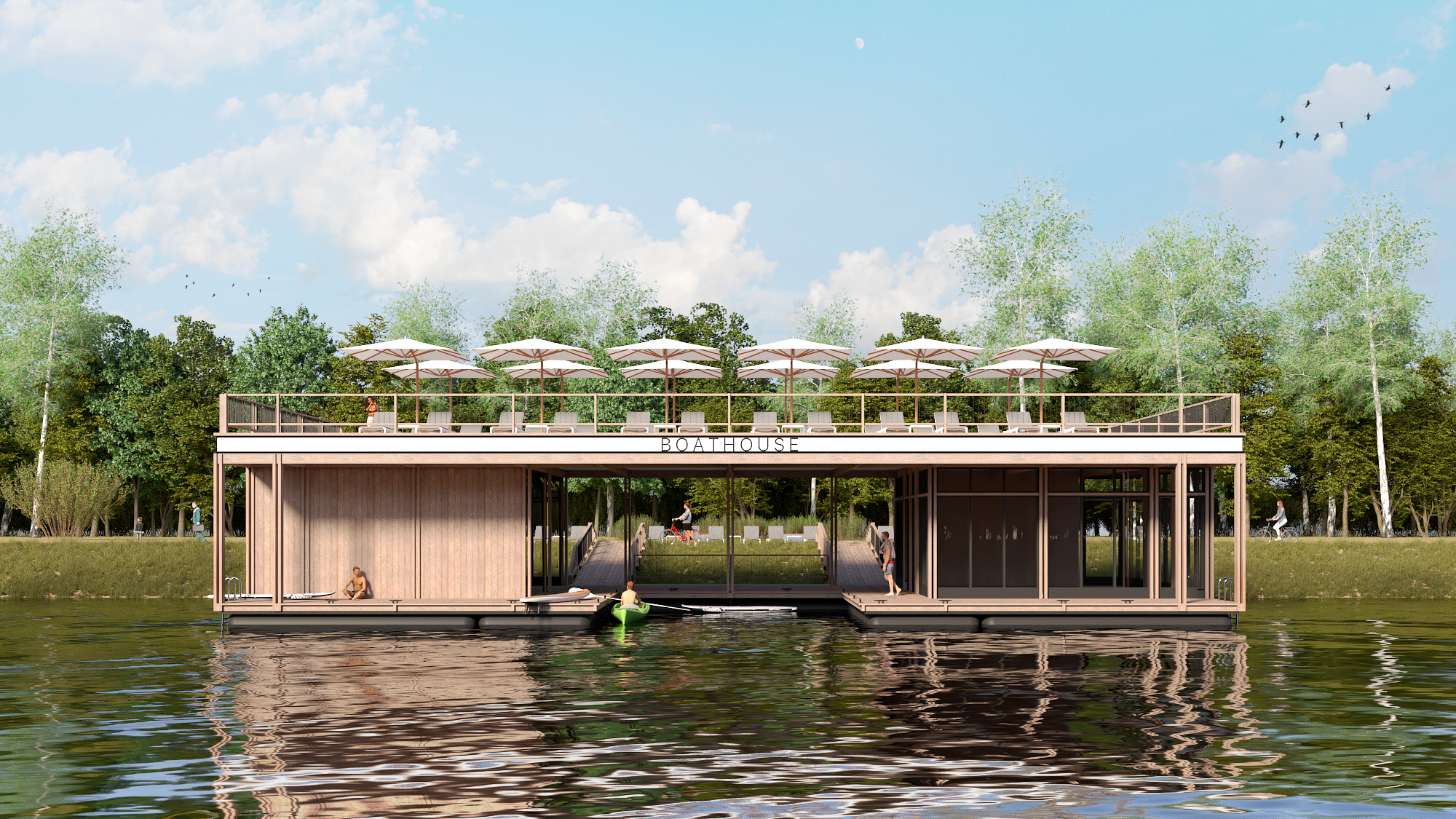 Public spaces in the park