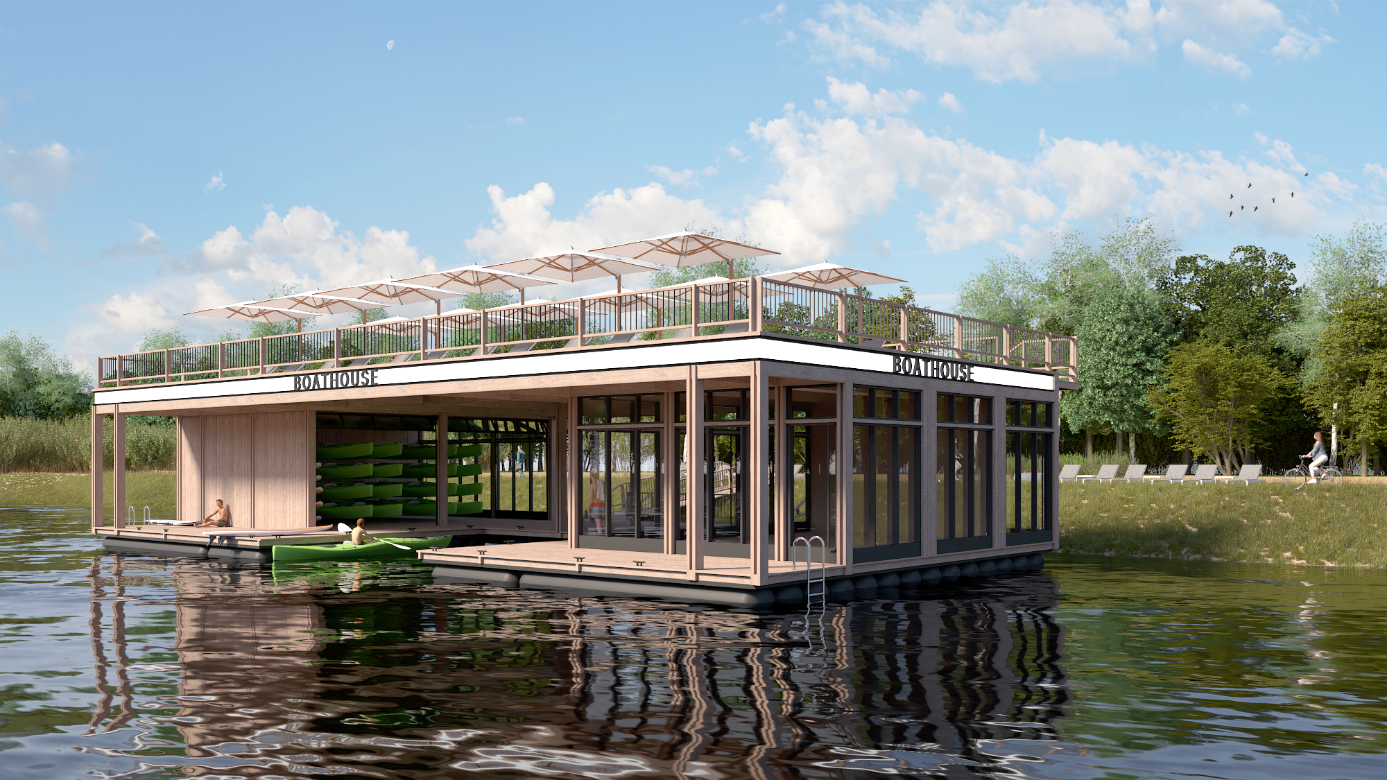 Public spaces in the park